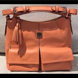 Dooney&Bourke Smooth Leather Kingston Hobo Apricot